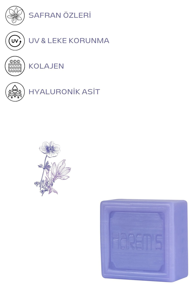 HAREM'S 120g Hyaluronik Asit ve Kolajen Sabunu MAVİ ANEMON & SAFRAN
