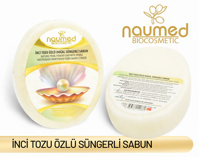 NAUMED İnci Tozlu Sünger Sabun 135g