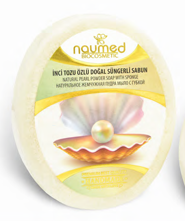 NAUMED İnci Tozlu Sünger Sabun 135g