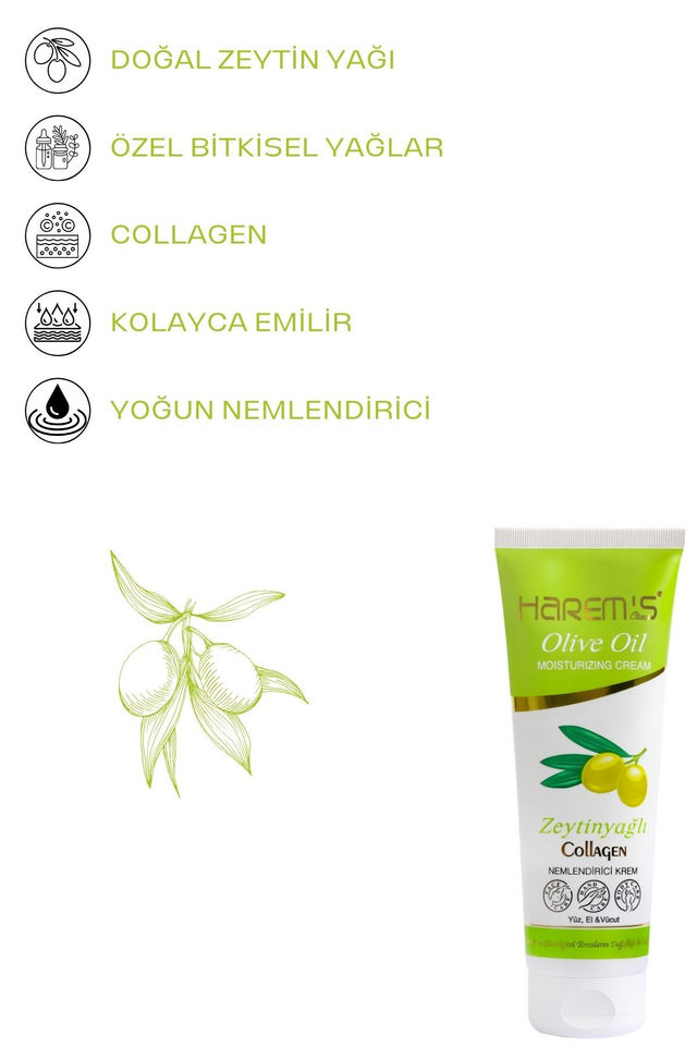 HAREM'S 250ml El ve Vücut Kremi ZEYTİNYAĞI