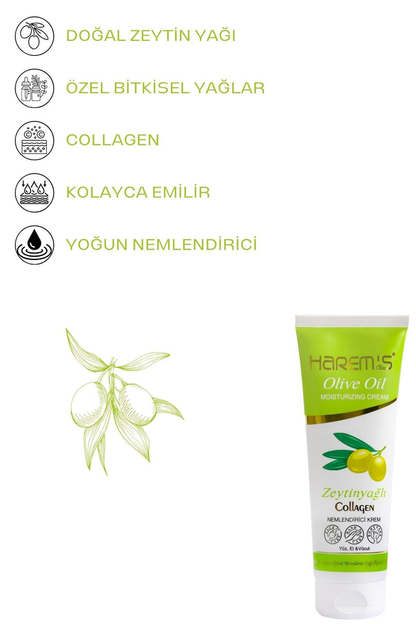 HAREM'S 250ml El ve Vücut Kremi ZEYTİNYAĞI