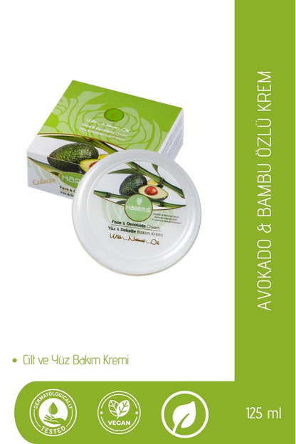 HAREM'S 125ml Yüz ve Dekolte Kremi AVOKADO & BAMBU ÖZÜ