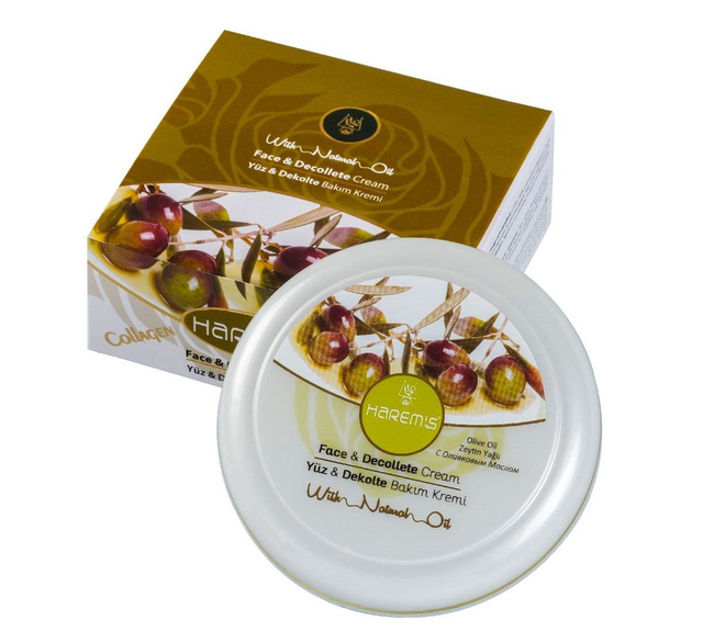 HAREM'S 125ml Yüz ve Dekolte Kremi ZEYTİNYAĞI VE KOLAJEN
