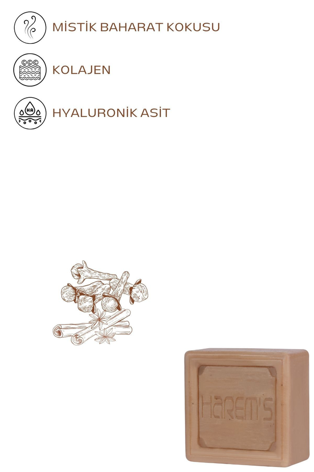 HAREM'S 120g Hyaluronic Acid and Collagen Soap DARK SPICES