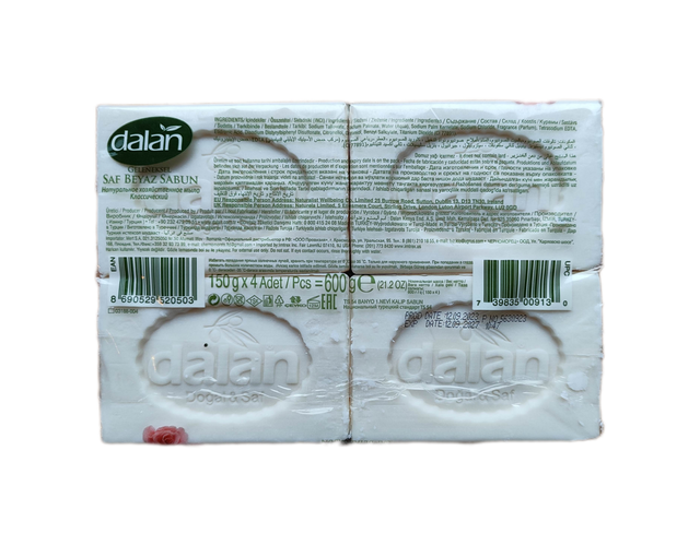 DALAN 4x150g Geleneksel Saf Beyaz Gül Sabunu