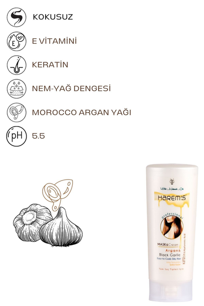 HAREM'S 350 ml İpeksi Saçlar İçin Saç Maskesi ve Saç Kremi