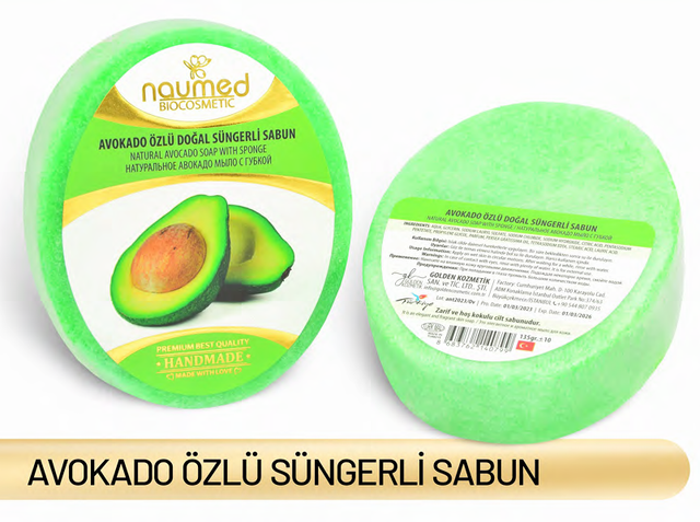 NAUMED Avokado Özlü Sünger Sabun 135g
