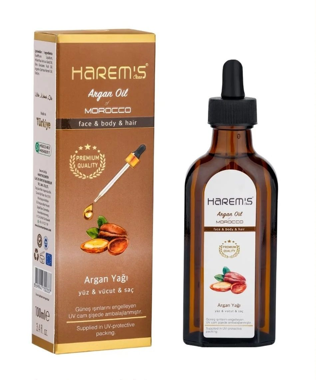 HAREM'S 100 ml Nourishing Argan Oil FACE, HAIR AND BODY Oil