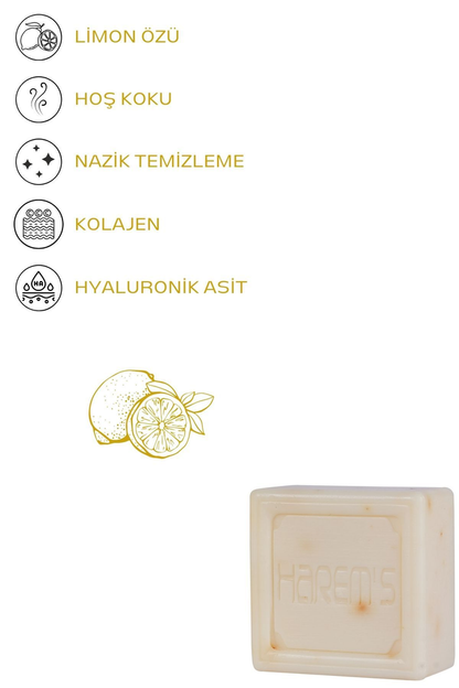 HAREM'S 120g Hyaluronik Asit ve Kolajen Sabunu LİMON