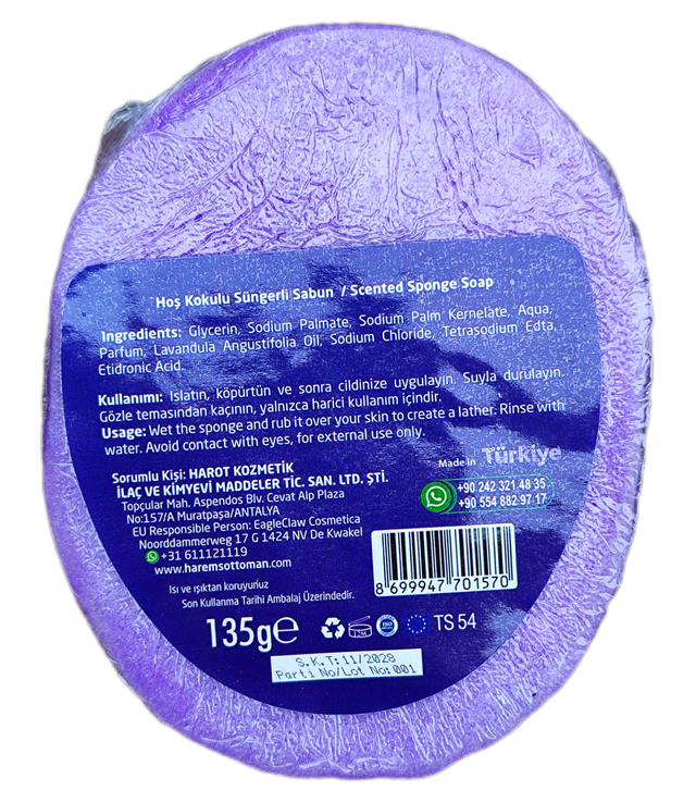 HAREM'S ROSE OIL Sponge Soap 135g