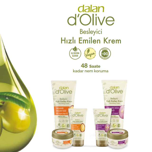 DALAN d'Olive 300 ml Yüz ve Vücut İçin Argan Yağlı Krem