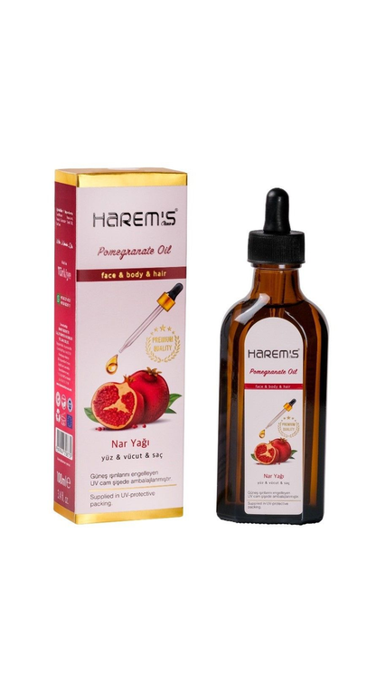 HAREM'S 100 ml YÜZ, SAÇ VE VÜCUT için Yenileyici Nar Çekirdeği Yağı