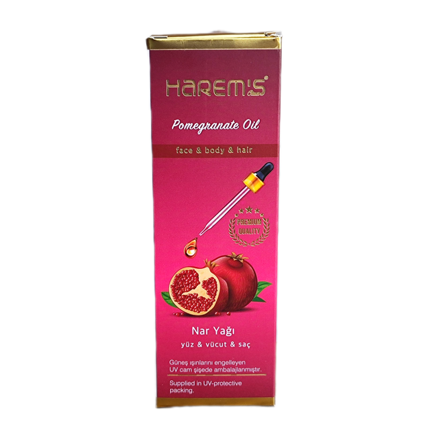 HAREM'S 100 ml YÜZ, SAÇ VE VÜCUT için Yenileyici Nar Çekirdeği Yağı
