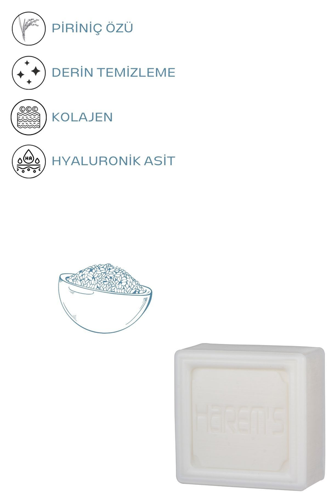 HAREM'S 120g Hyaluronic Acid and Collagen Rice Extract Soap
