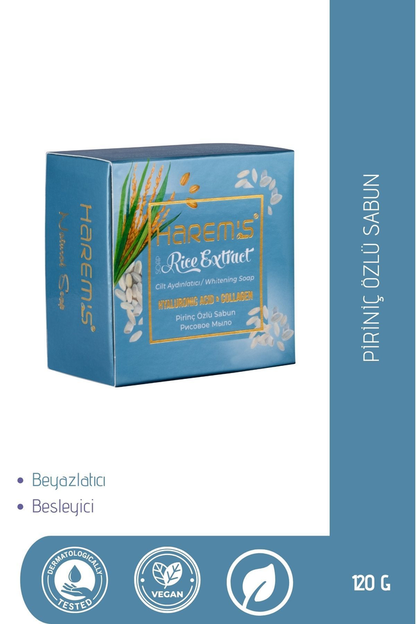 HAREM'S 120g Hyaluronic Acid and Collagen Rice Extract Soap