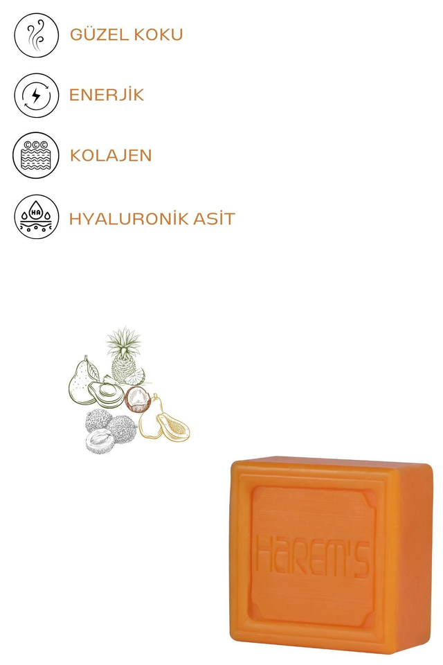 HAREM'S 120g Hyaluronik Asit ve Kolajenli Sabun TROPİKAL ESİNTİ