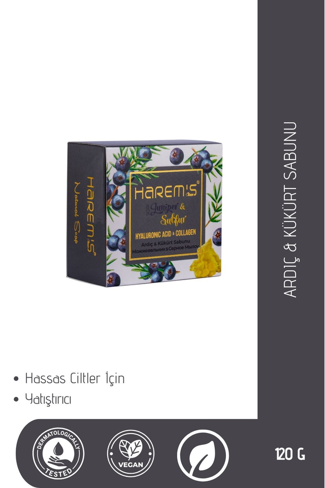 HAREM'S 120g Hyaluronik Asit ve Kolajen Sabunu JUNIPER & SULPHUR