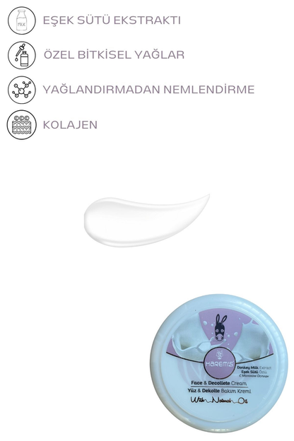 HAREM'S 125ml Eşek Sütü Özlü Yüz ve Dekolte Kremi