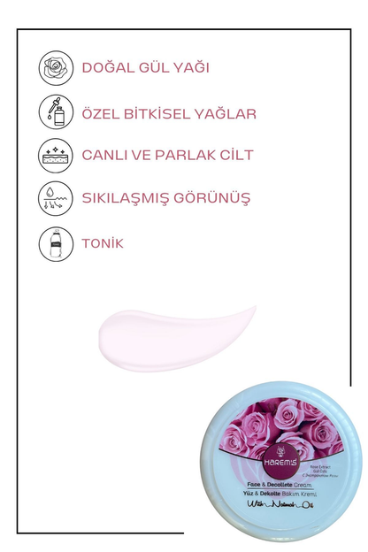 HAREM'S 125ml Yüz ve Dekolte Kremi GÜL ÖZÜ