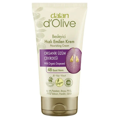 DALAN d'Olive 60ml Üzüm Çekirdeği Özlü El, Yüz ve Vücut Kremi