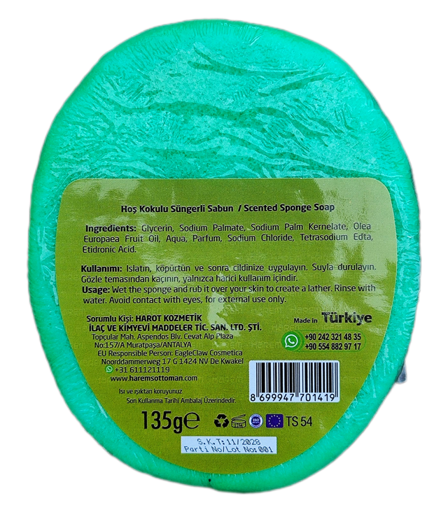 HAREM'S ZEYTİNYAĞLI Sünger Sabun 135g