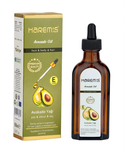 HAREM'S 100 ml Avokado Yağlı Nemlendirici Yağ YÜZ, SAÇ VE VÜCUT İÇİN