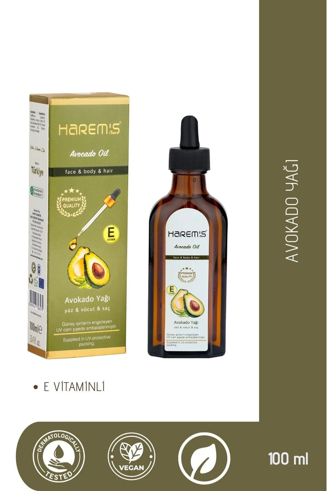 HAREM'S 100 ml Avokado Yağlı Nemlendirici Yağ YÜZ, SAÇ VE VÜCUT İÇİN